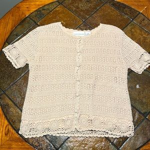croft & barrow 2 layer knit blouse